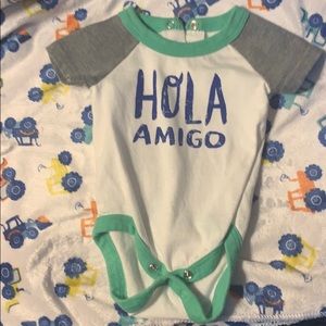 Newborn hola amigo onesie